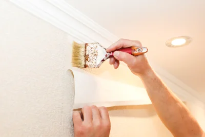 Pose de papier peint au Bouchet-Mont-Charvin — revêtements muraux et toiles de verre